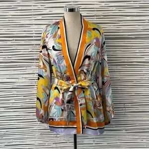 Zara Women’s Floral Kimono with Belt size XS
